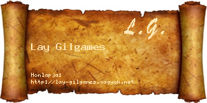 Lay Gilgames névjegykártya
